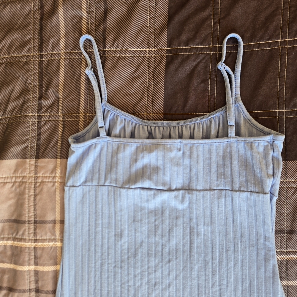 Streetwear Society Ribbed Baby Blue Mini Dress Adjustable Strap NWT WOMENS Small - Picture 10 of 12